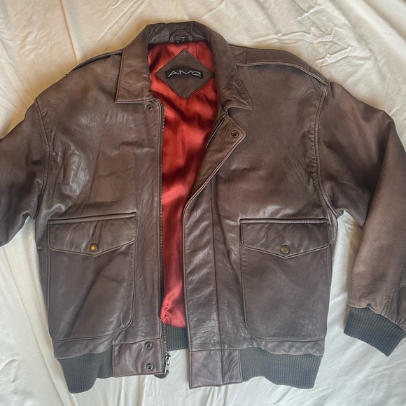 Vintage AM2 100% Leather Jacket - Picture 6 of 7